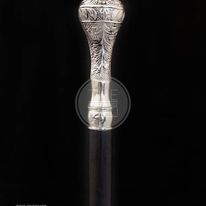 Handmade Vintage Solid Silver personalized Brass Handle Antique Victorian Cane Wooden Walking Stick cane walking cane