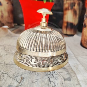 Brass table bell desk bell brass table bell types of bells Hotel Counter Bell Desk Bell Table Bells Call Bell Reception Bell- #ByAli