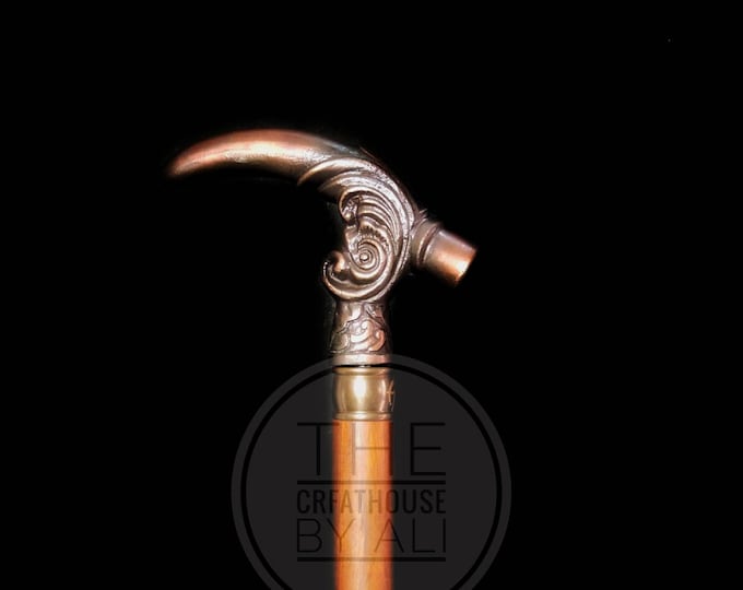 Victorian Walking cane walking stick brass handel stick wooden stick jogging cane