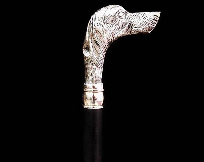 walking cane stick dog head handal cane leather cane wood cane animals cane stick