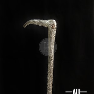 walking stick cane silver Brass Stick Brass personalized Cane Gift for her Gift For Him
