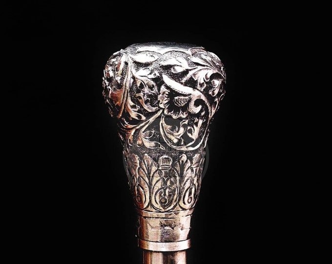 Royal cane Walking stick Walking Cane personalized gifts hand hand embroidery Design role sterling silver walking stick cane