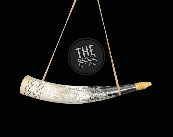 War horn Viking Blowing Horn Whistle: Medieval Carnyx, Ancient Hunting Tool and Norse Musical Bugle Medieval Musical Horn Norse Music war