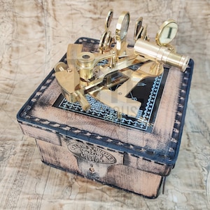 Sextant brass nautical navigation instrument brass sextant nautical