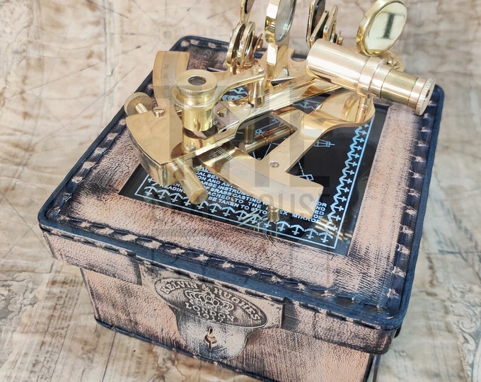 Sextant brass nautical navigation instrument brass sextant nautical