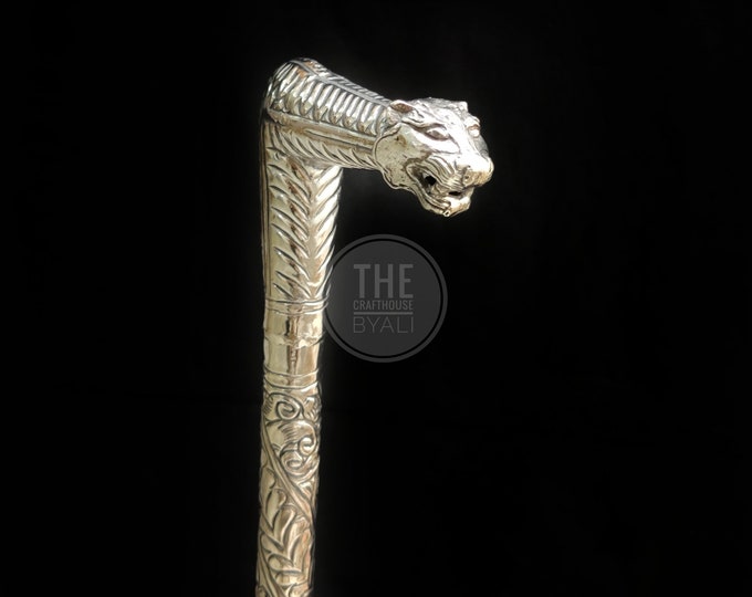 vintage brass Silver Cane brass Walking Stick Handle Gift Antique walking cane personalized gifts