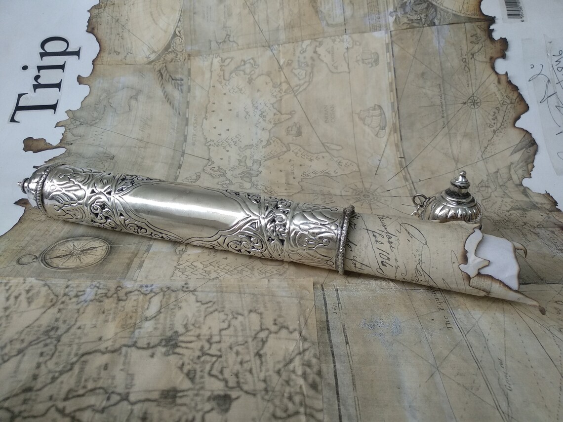 Parchment scroll old parchment parchment holder scroll holder Etsy