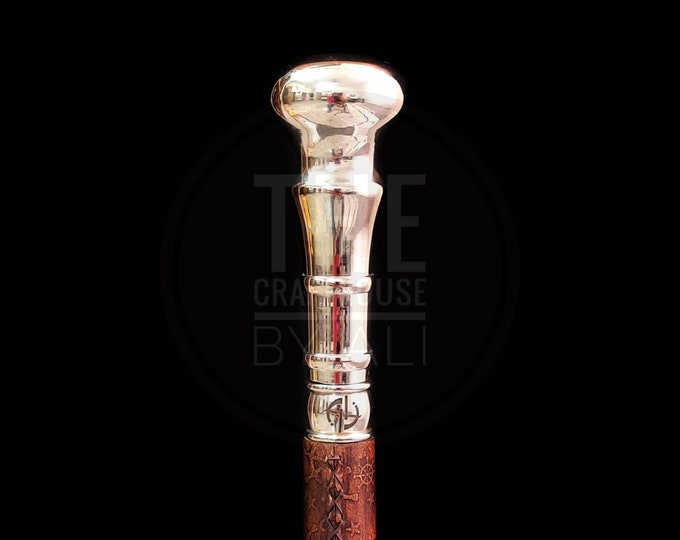 personalized Victorian Walking cane walking stick brass handel stick wooden stick joging cane