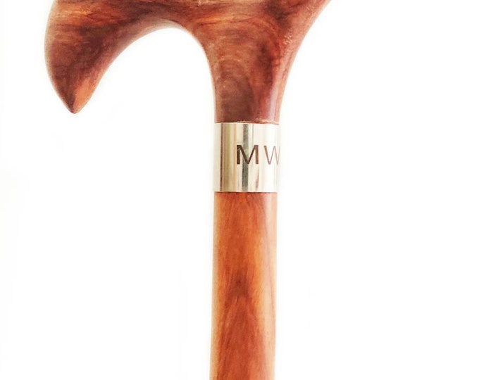 personalized Victorian Walking cane brass walking stick sterling silver looking like cane jogging cane walking stick