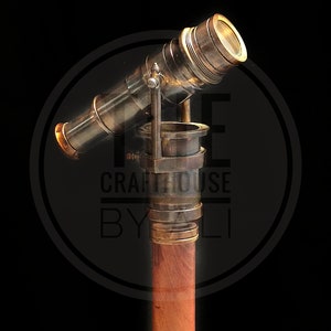 Brass telescope cane walking stick
