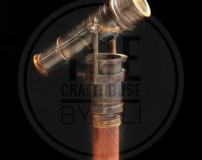 Brass telescope cane walking stick