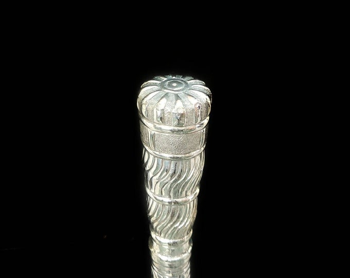 walking stick hand sheet embroidering handle full Silver finish Brass metal made brass Shaft Walking Cane royal cane stick personalized