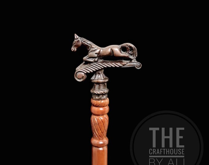personalized Walking Stick Walking cane Wooden cane wooden stick Horse Handle Wooden Vintage Style Foldable Cane Collectible