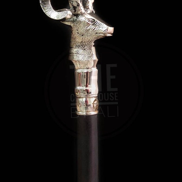 Eikthyrnir  walking stick cane deer head stick deer standing on the top of Valhalla viking symbol viking gift  old men gift gentle man gift