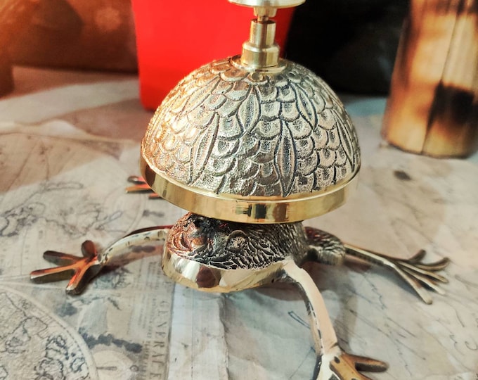 Table bell desk bell brass table bell antique office bell Hotel Counter Bell Desk Bell Table Bells Reception Bell Doctor bell frog bell