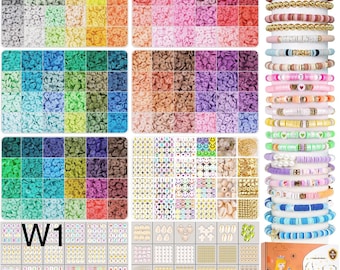 25000Pcs Clay Beads for Bracelet Making Kit for Teen Girls,6 Boxes 120 Colors Flat Preppy Beads for Friendship Bracelet Kit, 6mm Heishi Bead