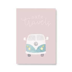Postkarte A6 "safe travels"