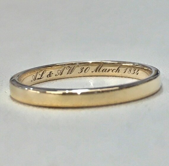 thumbnail image 2 of RX Jewellers 9ct Yellow Gold Wedding Ring - D-Shaped Band, White Gold Filled, Sterling Silver Base, Size P 2 of 2