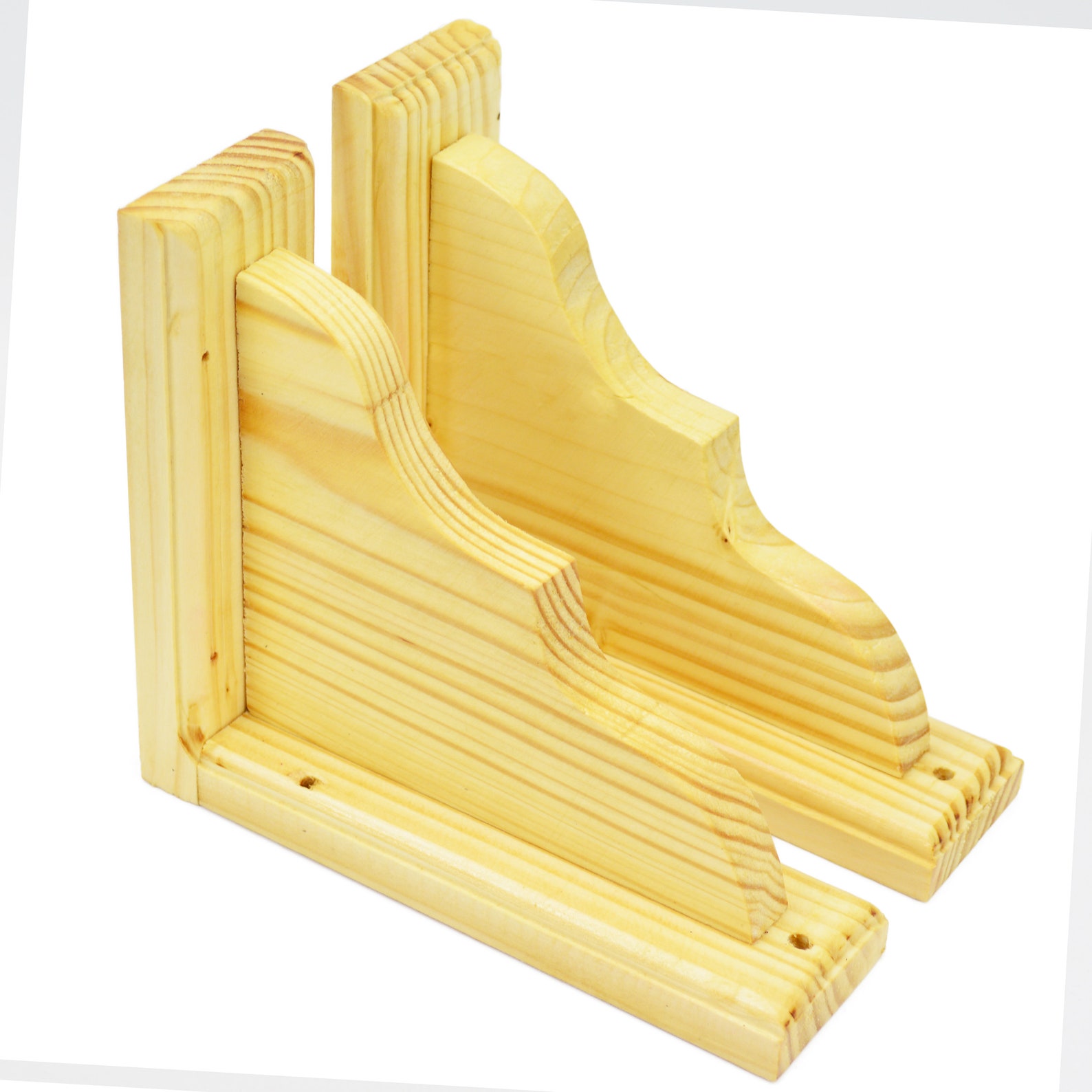 30cm Set 2 x Pine Wooden Shelf Brackets Pino acabado Soporte Etsy
