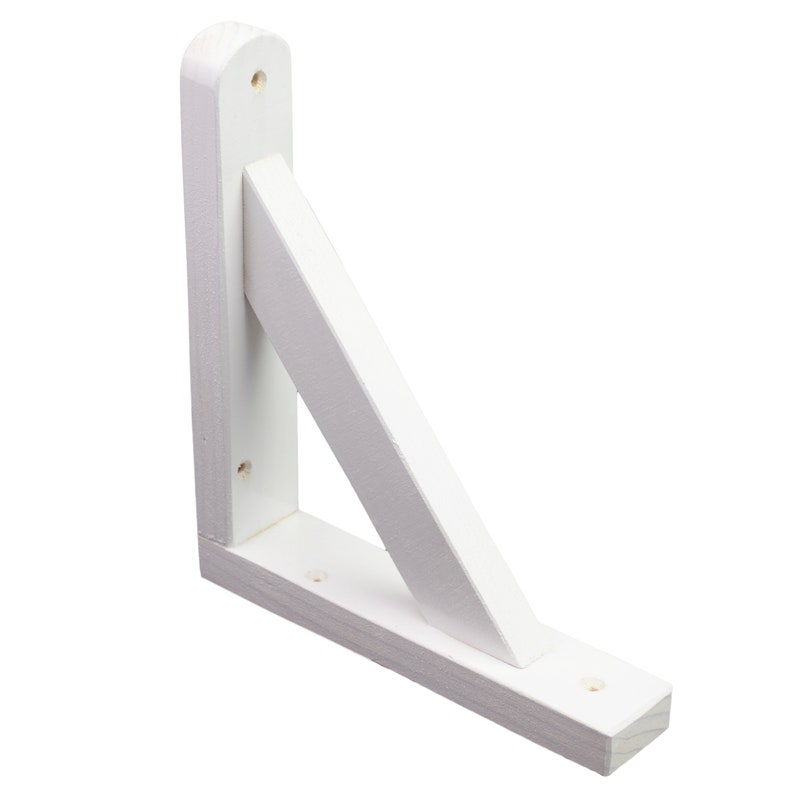 30cm Set 2 x Pine Wooden Shelf Brackets White finish Gallows Etsy