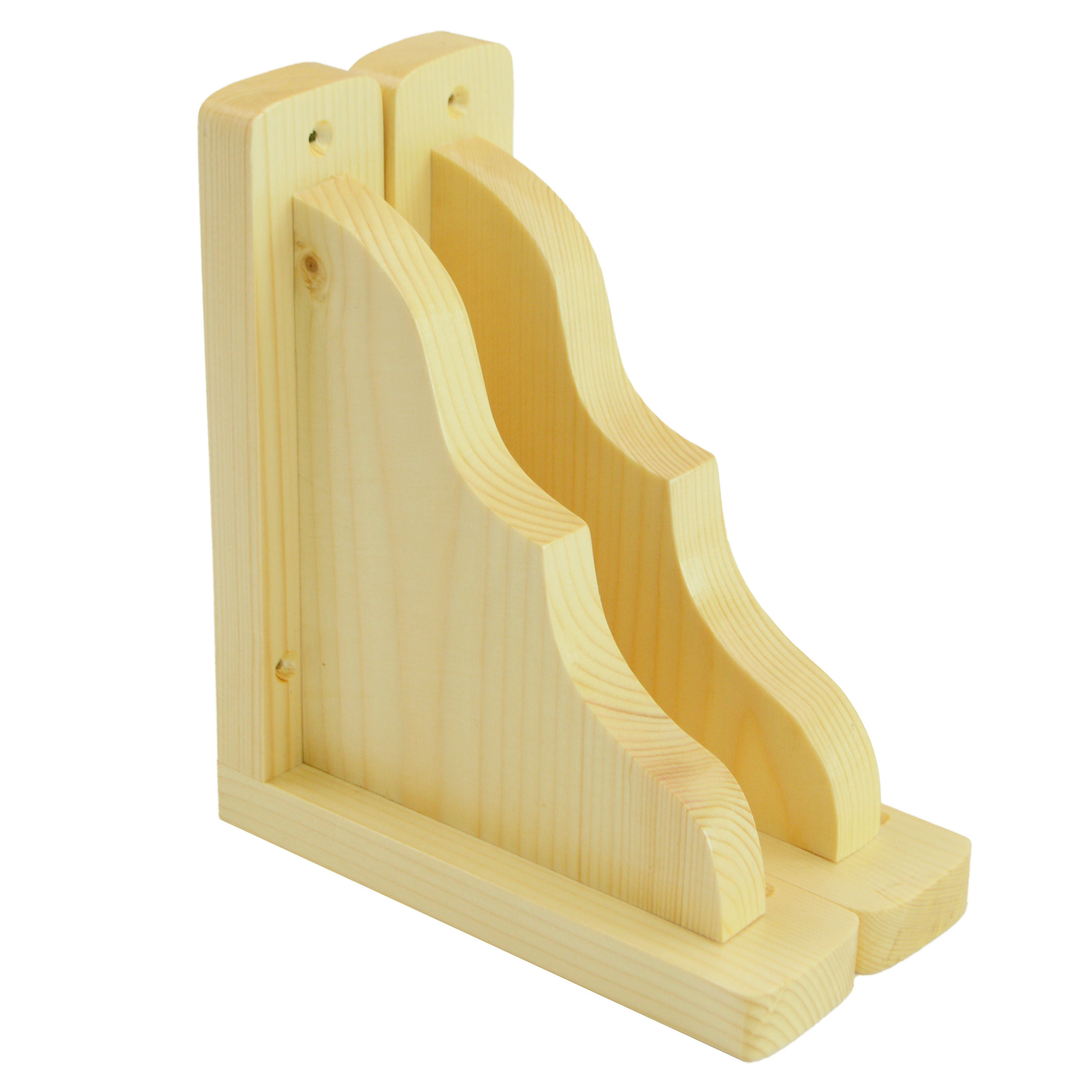 20cm Set 2 x Pine Wooden Shelf Brackets Pine Polished finish Etsy