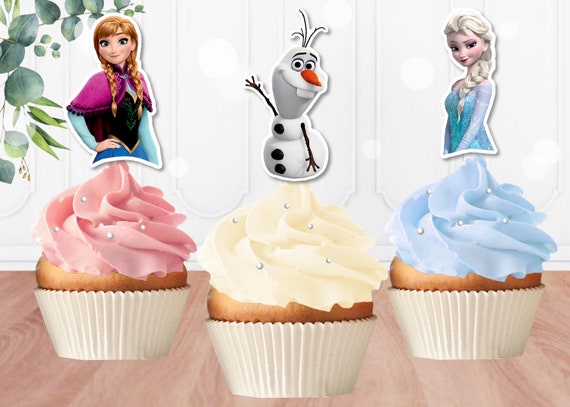 set of 3 frozen cupcake toppers 3 printable frozen cupcake etsy canada