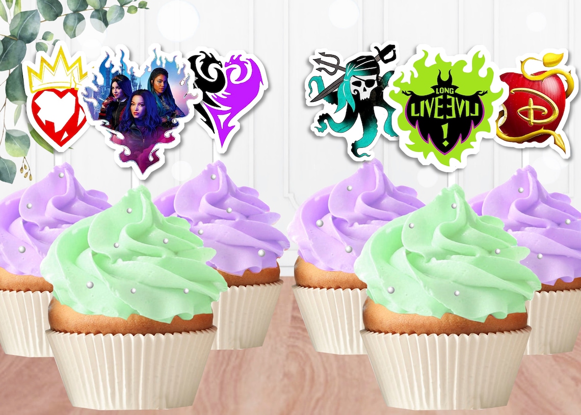 Descendants 3 Cupcake Toppers Printable