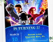 Sharkboy and Lavagirl Invitation, Birthday Invitation, Disney Invitation