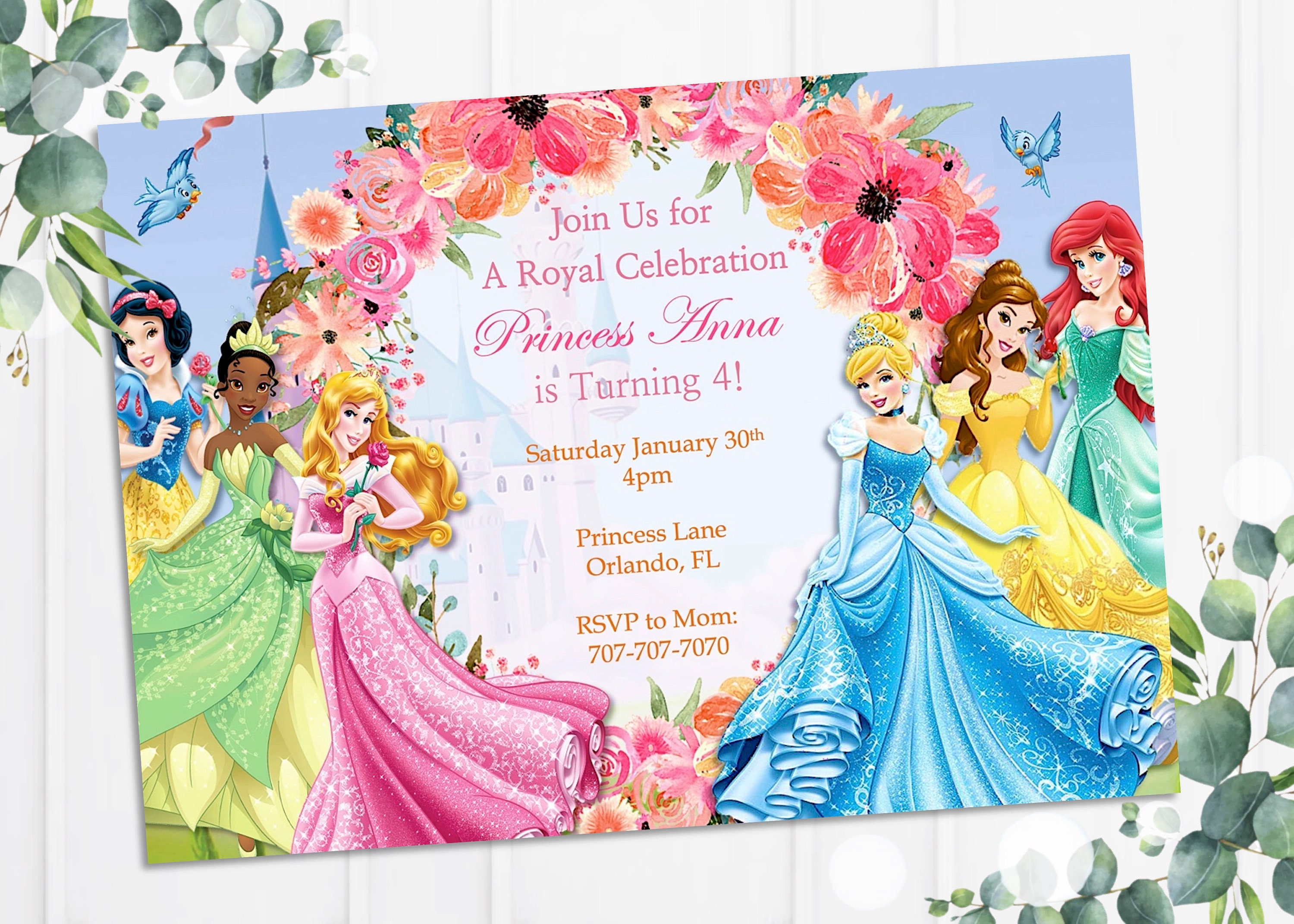 Invitation Anniversaire Princesse