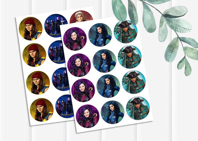 Descendants Cupcake Toppers Printable Disney - Etsy Canada