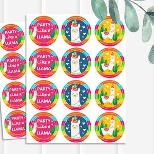 Llama Cupcake Toppers Printable Llama Cupcake Toppers - Etsy UK