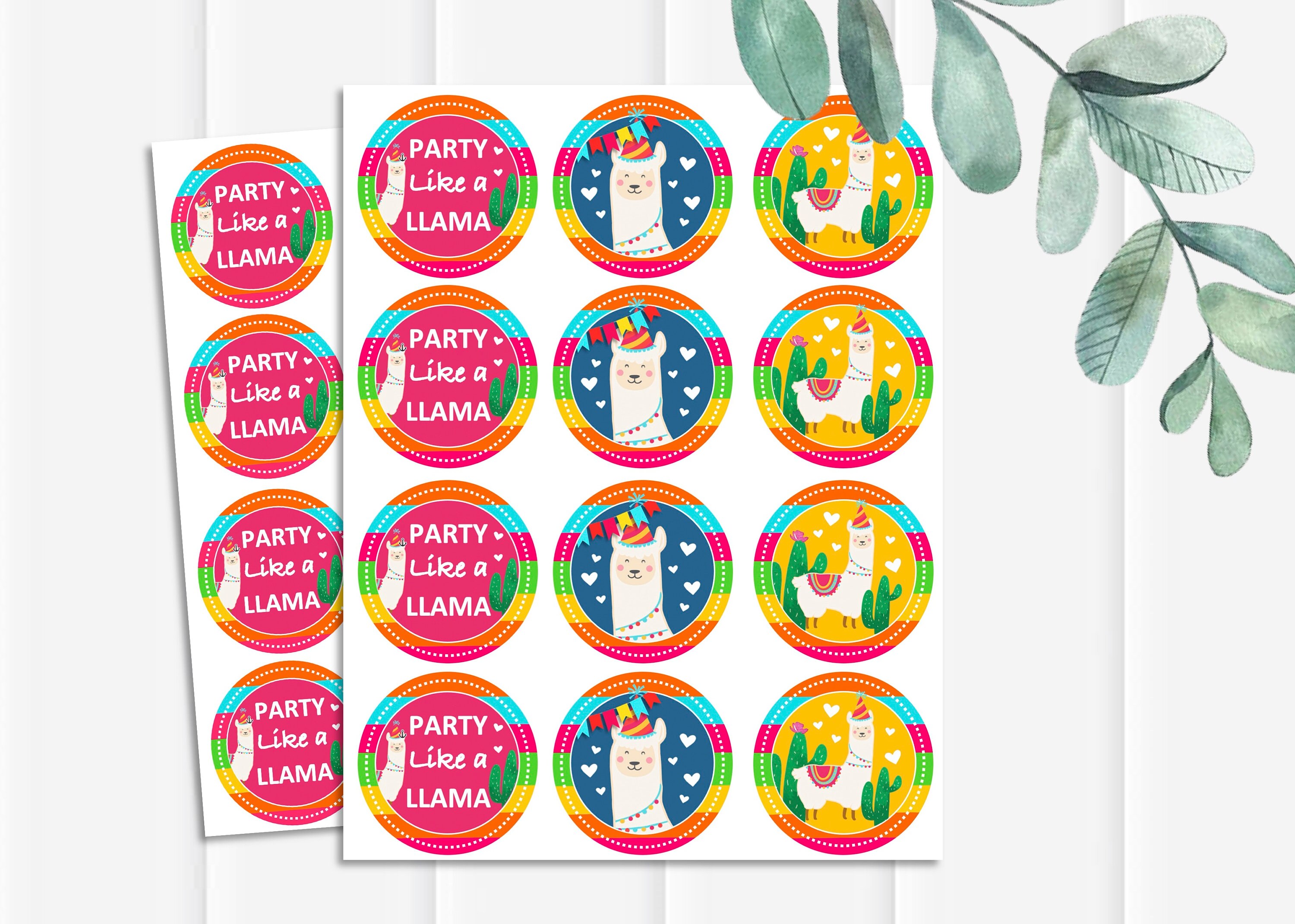 Llama Cupcake Toppers Printable Llama Cupcake Toppers - Etsy UK