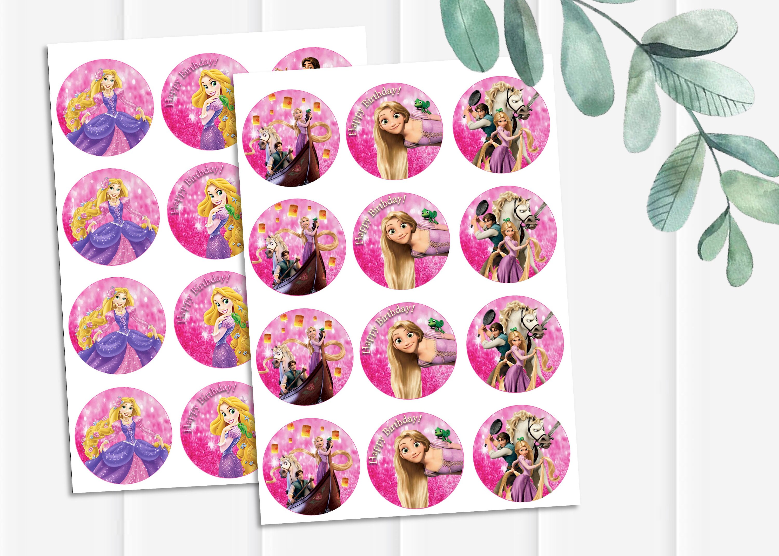Rapunzel Cupcake Toppers Printable Disney Rapunzel Cupcake | Etsy