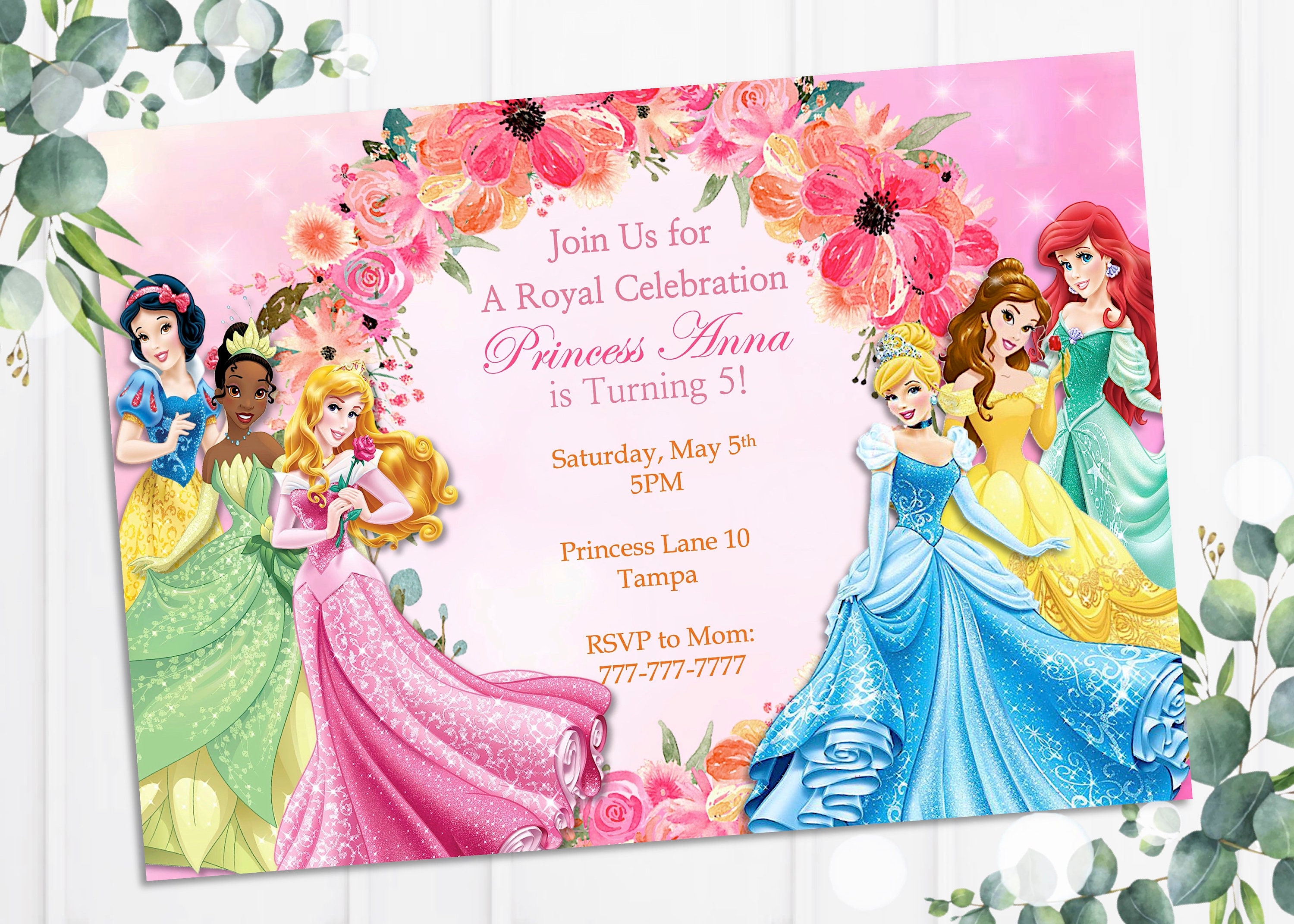 Princess Birthday Invitation Ubicaciondepersonas cdmx gob mx