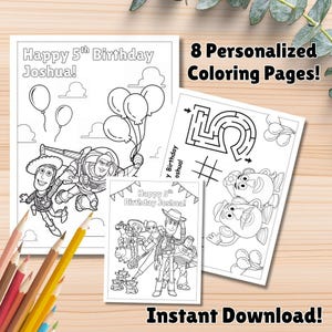 Toy Story Coloring Pages, Toy Story Party Favors, Toy Story Birthday, Party Favor, Toy Story Coloring book, Toy Story Activities