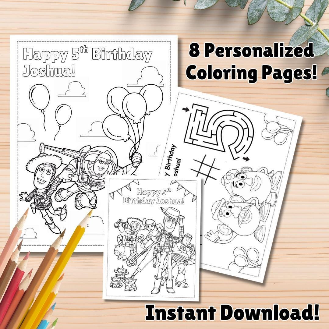Toy Story Coloring Pages, Toy Story Party Favors, Toy Story Birthday, Party Favor, Toy Story Coloring book, Toy Story Activities