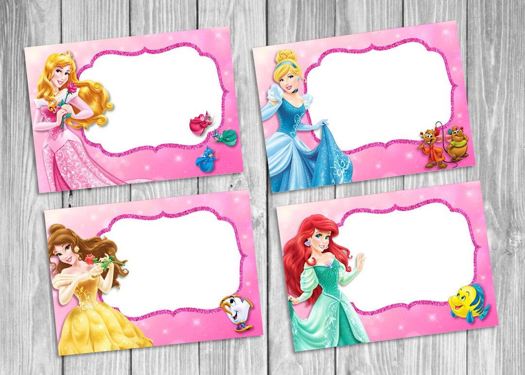 Princess's Label Princess Food Tent Label, Princess Food Label, Princess Food Cards ...