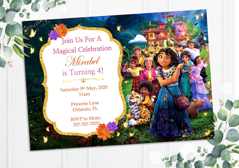 Encanto Printable Encanto Birthday Invitation Birthday Etsy Norway