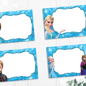 Tentlabel Frozen, Frozen Food-label, Frozen Food-kaarten, Princess-voedsellabel, Voedsellabel