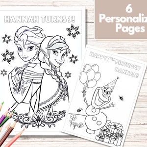 Frozen Coloring Pages, Frozen Party Favors, Frozen Birthday, Party Favor, Frozen Coloring book, Frozen Activities