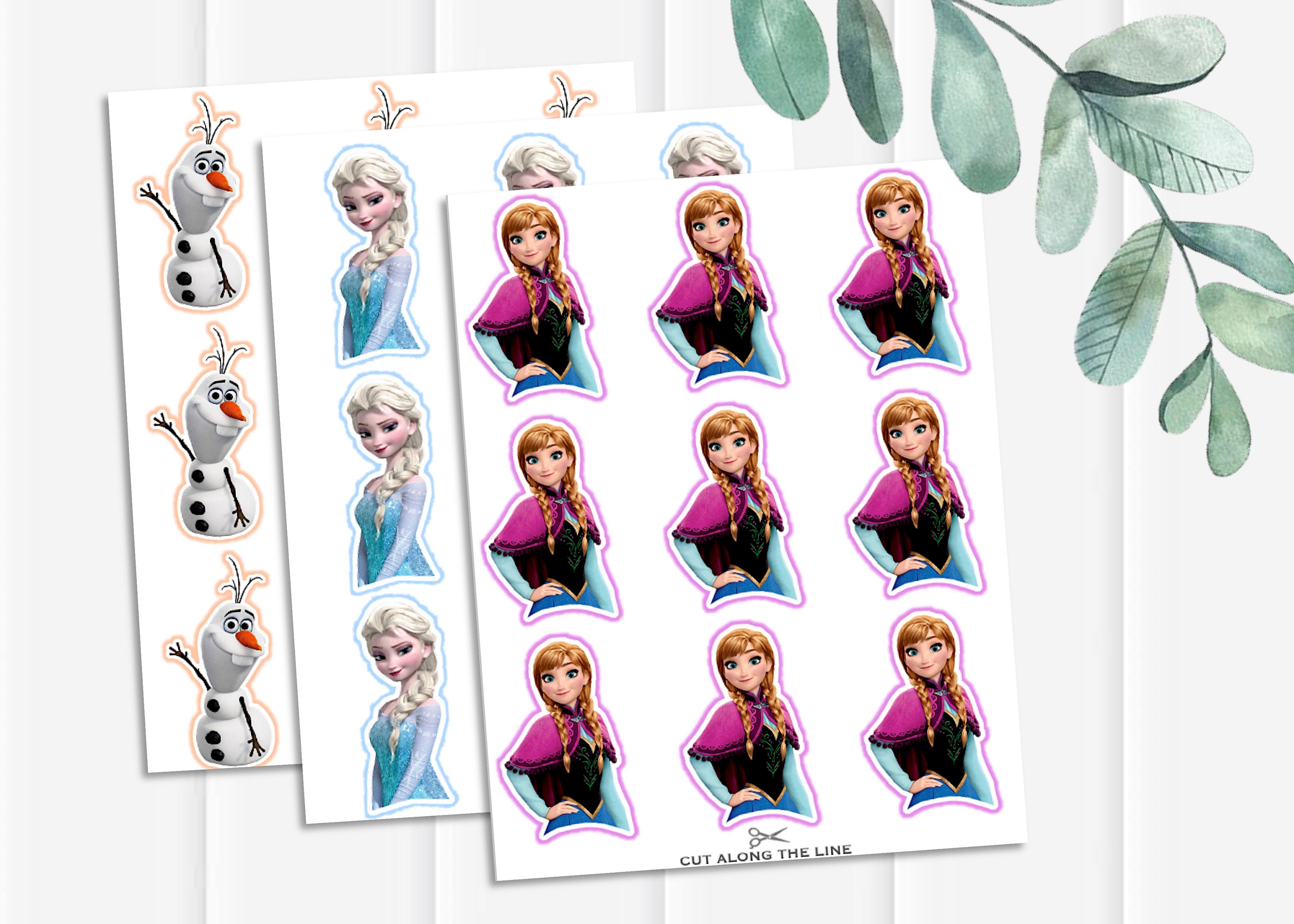 Set of 3 Snow Queen Cupcake Toppers, 3 Printable Frozen Cupcake Toppers,  Cupcake Toppers, Instant Download - Etsy, image size:3000x2143