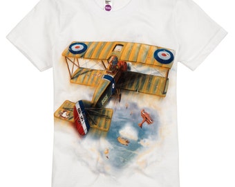 Boys & Girls 100% Cotton Sopwith Camel Airplane T-Shirt