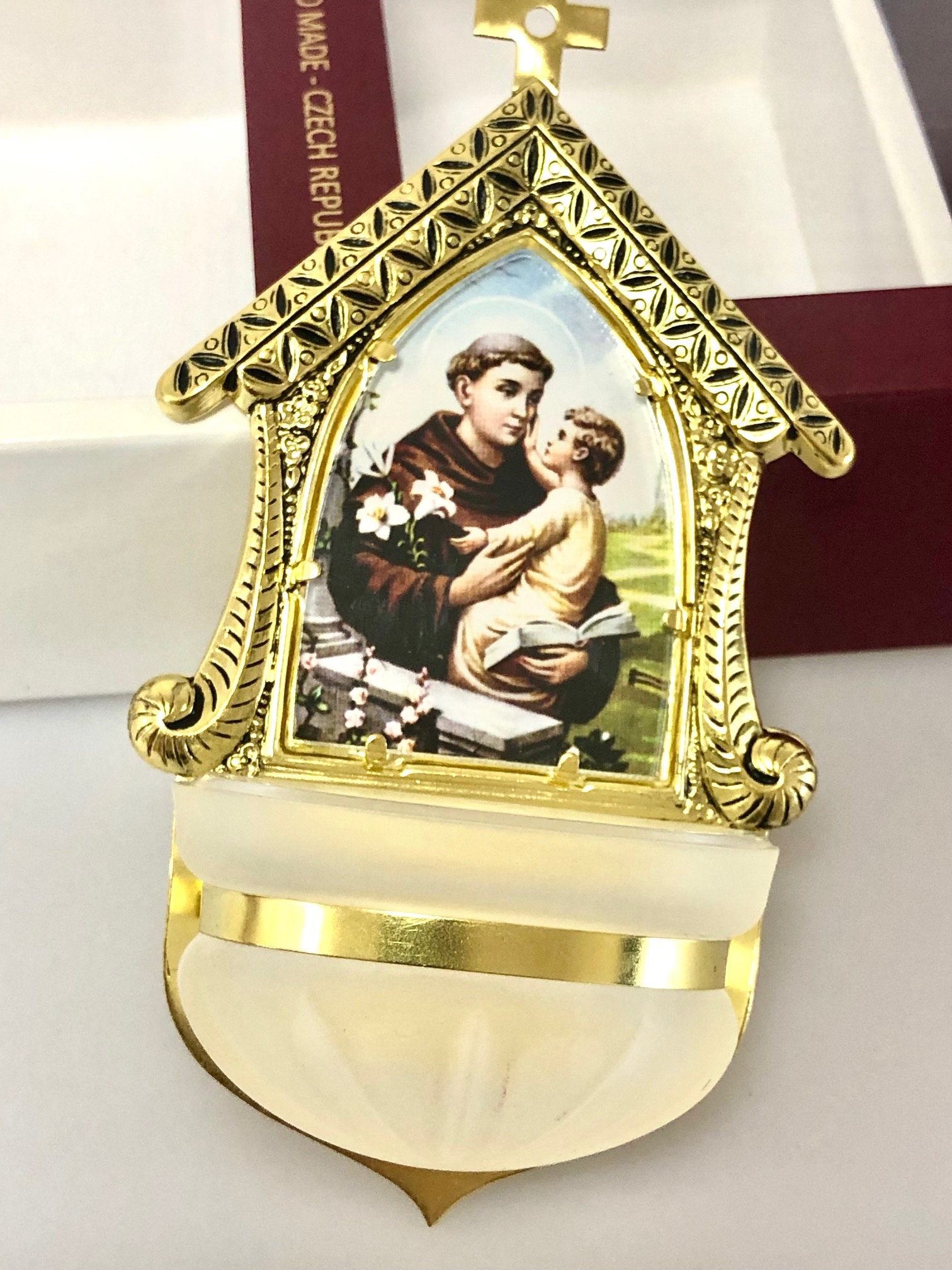 Holy Water Font Optional Picture/st. Anthony or Other Images - Etsy