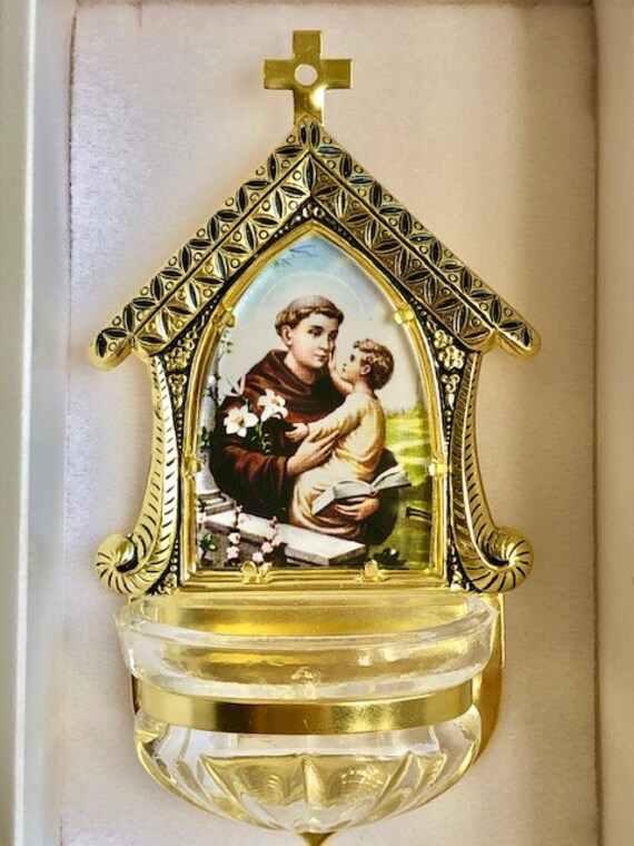 Holy Water Font Optional Picture/st. Anthony or Other Images | Etsy