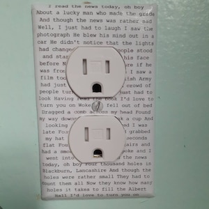 Custom song lyric outlet cover