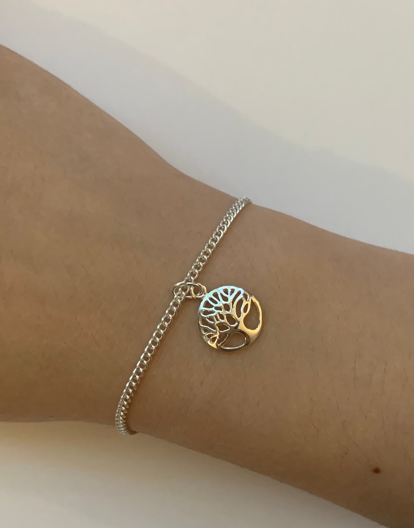 Tree Of Life Sterling Silver Bracelet/ Silver Bracelet/ Silver Jewellery