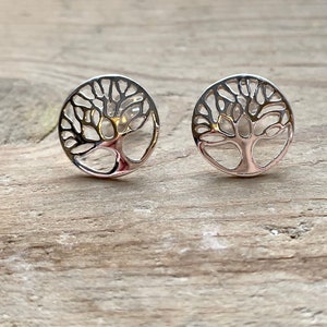 Baum des Lebens Sterling Silber Ohrringe