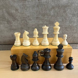 Lardy Wooden Chess Set vintage 80s. Great gift for mens and collectors. image 1