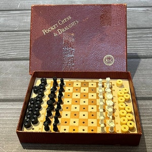England traveling chess and checkers made of plstic. Great gift for mens, chess lovers and collectors!