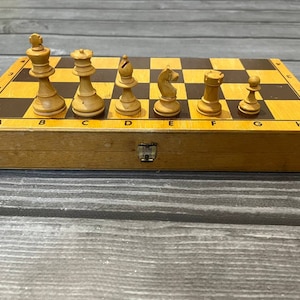 Chess set made in Germany 70s vintage in Chess board . Great gift for mens, chess lovers and collectors!